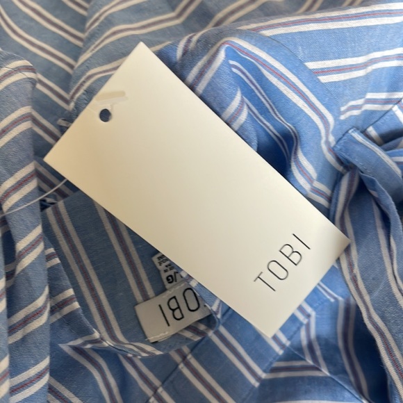 TOBI | WAKE ME UP BLUE TWIST FRONT ROMPER | NWT - Picture 5 of 5